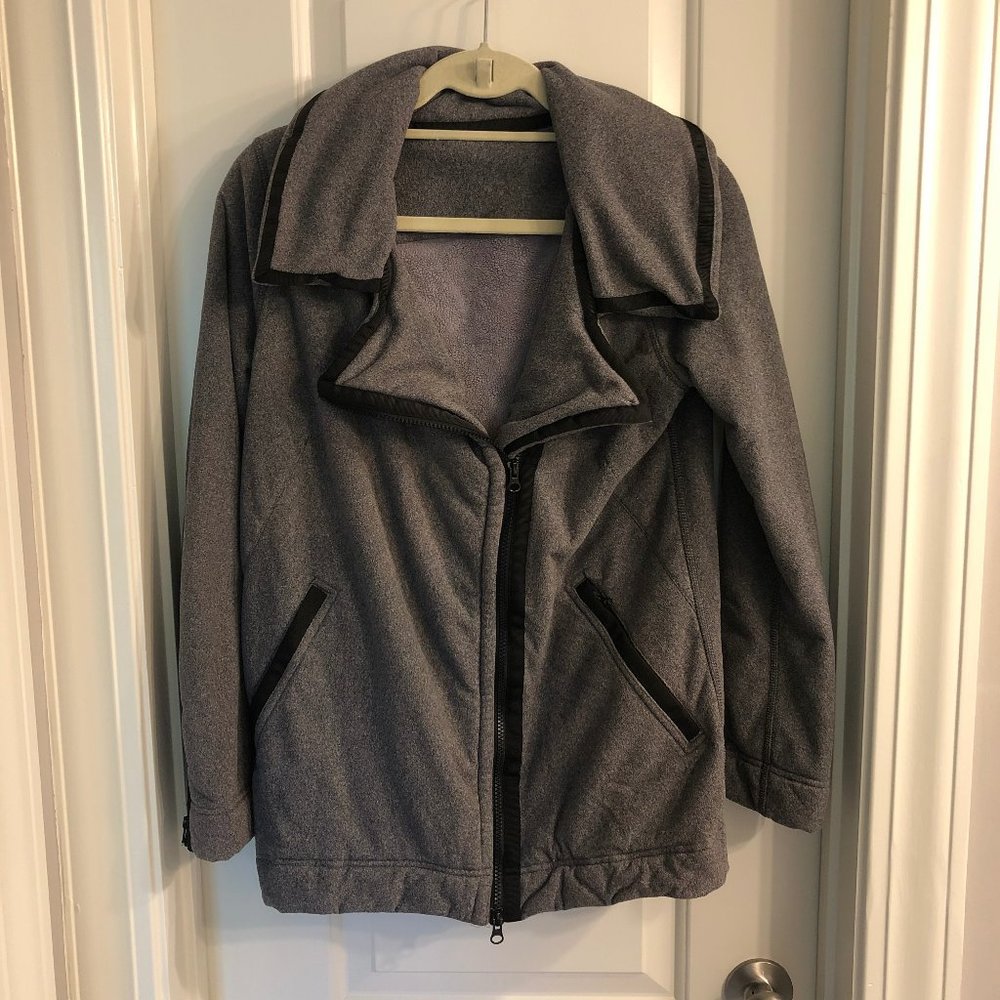 Lululemon Grey and Black Moto Jacket/Coat sz 6